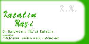 katalin mazi business card